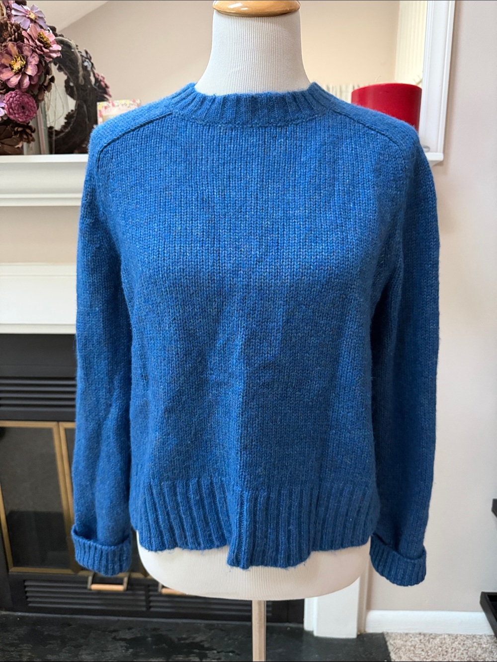 J. Crew Sapphire Blue Crewneck Sweater